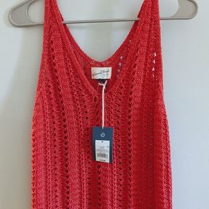 Red Knit Tank Top